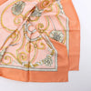 Hermès Carré 90 "JOUVENCE" Silk handkerchief in Orange Secondhand