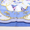 Hermès Carré 90 "LA CLE des CHAMPS" Silk handkerchief in Blue Secondhand