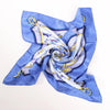 Hermès Carré 90 "LA CLE des CHAMPS" Silk handkerchief in Blue Secondhand