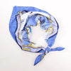 Hermès Carré 90 "LA CLE des CHAMPS" Silk handkerchief in Blue Secondhand