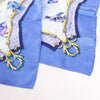 Hermès Carré 90 "LA CLE des CHAMPS" Silk handkerchief in Blue Secondhand