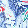 Hermès Carré 90 "LA MARCHE Du ZAMBEZE" Silk handkerchief in Blue Secondhand