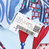 Hermès Carré 90 "LA MARCHE Du ZAMBEZE" Silk handkerchief in Blue Secondhand