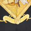 Hermès Carré 90 "LA VIE a CHEVAL" Silk handkerchief in Black x Yellow Secondhand