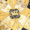 Hermès Carré 90 "LA VIE a CHEVAL" Silk handkerchief in Black x Yellow Secondhand