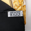 Hermès Carré 90 "LA VIE a CHEVAL" Silk handkerchief in Black x Yellow Secondhand