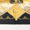 Hermès Carré 90 "LA VIE a CHEVAL" Silk handkerchief in Black x Yellow Secondhand