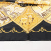 Hermès Carré 90 "LA VIE a CHEVAL" Silk handkerchief in Black x Yellow Secondhand