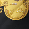 Hermès Carré 90 "LA VIE a CHEVAL" Silk handkerchief in Black x Yellow Secondhand