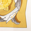 Hermes Carré 90 "LE MORS A LA CONETABLE" Silk handkerchief in Yellow Secondhand