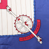 Hermès Carré 90 "LES BECANES" Silk handkerchief in Blue x White Secondhand