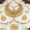 Hermès Carré 90 "LES CAVALIERS D'OR" Silk handkerchief in Navy Blue Secondhand