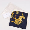 Hermès Carré 90 "LES CAVALIERS D'OR" Silk handkerchief in Navy Blue Secondhand