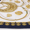 Hermès Carré 90 "LES CAVALIERS D'OR" Silk handkerchief in Navy Blue Secondhand
