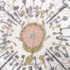 Hermès Carré 90 "LES CLES" 100% Silk Scarf in Pink Secondhand