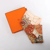 Secondhand Hermès Carré 90 "LES DOMES CELESTES" Silk handkerchief in Brown