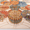 Secondhand Hermès Carré 90 "LES DOMES CELESTES" Silk handkerchief in Brown