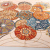 Secondhand Hermès Carré 90 "LES DOMES CELESTES" Silk handkerchief in Brown