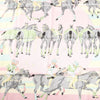 Hermes Carré 90 "LES PONEYS DE POLO" Silk handkerchief in Pink Secondhand
