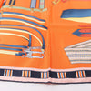 Hermès Carré 90 "LETTRES EQUESTRES" 100% Silk Scarf in Orange Secondhand