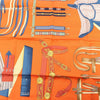 Hermès Carré 90 "LETTRES EQUESTRES" 100% Silk Scarf in Orange Secondhand