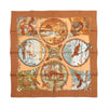 Secondhand Hermès Carré 90 "Les Quatre Saisons" Silk handkerchief in Brown