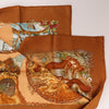 Secondhand Hermès Carré 90 "Les Quatre Saisons" Silk handkerchief in Brown
