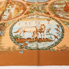 Secondhand Hermès Carré 90 "Les Quatre Saisons" Silk handkerchief in Brown