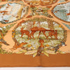 Secondhand Hermès Carré 90 "Les Quatre Saisons" Silk handkerchief in Brown