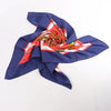 Hermès Carré 90 "MORS&FILETS" Silk handkerchief in Red x Navy Blue Secondhand