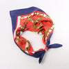 Hermès Carré 90 "MORS&FILETS" Silk handkerchief in Red x Navy Blue Secondhand