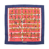 Hermès Carré 90 "MORS&FILETS" Silk handkerchief in Red x Navy Blue Secondhand