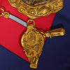 Hermès Carré 90 "Memoire d'Hermes" Silk handkerchief in Navy Blue x Red Secondhand