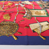 Hermès Carré 90 "Memoire d'Hermes" Silk handkerchief in Navy Blue x Red Secondhand