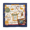Hermès Carré 90 "Memoire d'Hermes" Silk handkerchief in Navy Blue Secondhand