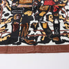 Secondhand Hermès Carré 90 "Monsieur et Madame" Silk handkerchief in Brown