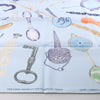 Secondhand Hermès Carré 90 "Nous Sommes Inséparables" Silk handkerchief in Blue