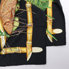 Secondhand Hermès Carré 90 "Nouvelle Coledonie" Silk handkerchief in Black x Green