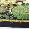Hermès Carré 90 "Nouvelle Coledonie" Silk handkerchief in Black x Green Secondhand