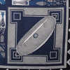 Secondhand Hermès Carré 90 "Objets de Curiosite" Silk handkerchief in Blue x Gray
