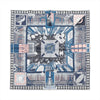 Secondhand Hermès Carré 90 "Objets de Curiosite" Silk handkerchief in Blue x Gray
