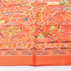 Secondhand Hermès Carré 90 "Peuple du Vent" Silk handkerchief in Orange