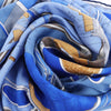 Hermès Carré 90 "Projet De Voiture" Silk handkerchief in Blue Secondhand