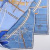 Hermès Carré 90 "Projet De Voiture" Silk handkerchief in Blue Secondhand