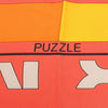 Hermès Carré 90 "Puzzle" 100% Silk Scarf in Orange Secondhand