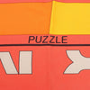 Hermès Carré 90 "Puzzle" 100% Silk Scarf in Orange Secondhand