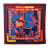 Hermès Carré 90 "Puzzle" 100% Silk Scarf in Orange Secondhand