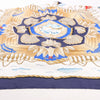 Hermès Carré 90 "RAILING" Silk handkerchief in Navy Blue Secondhand