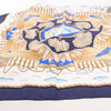 Hermès Carré 90 "RAILING" Silk handkerchief in Navy Blue Secondhand