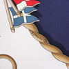 Hermès Carré 90 "RAILING" Silk handkerchief in Navy Blue Secondhand
